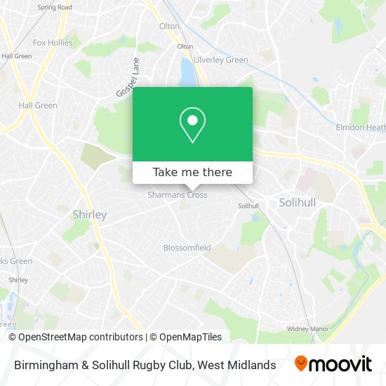 Birmingham & Solihull Rugby Club map
