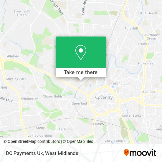 DC Payments Uk map