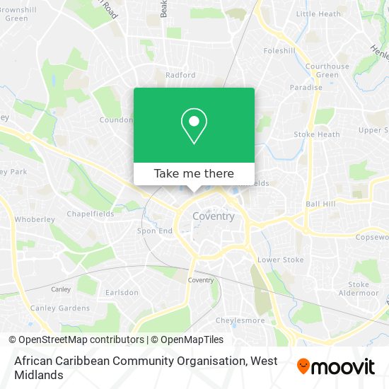 African Caribbean Community Organisation map