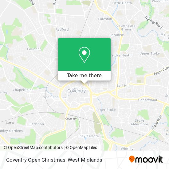 Coventry Open Christmas map