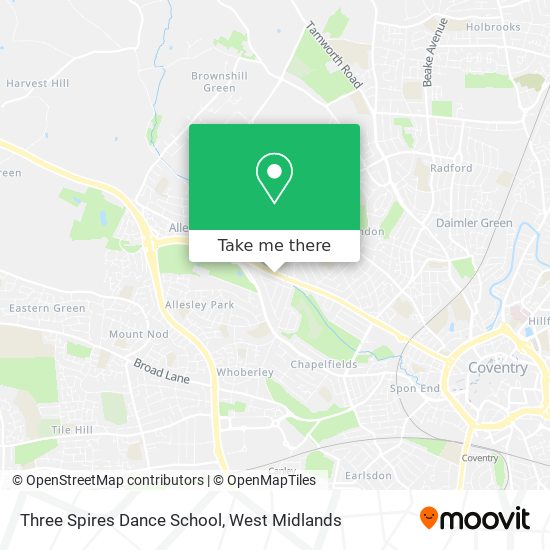 Three Spires Dance School map