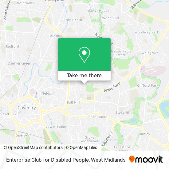 Enterprise Club for Disabled People map