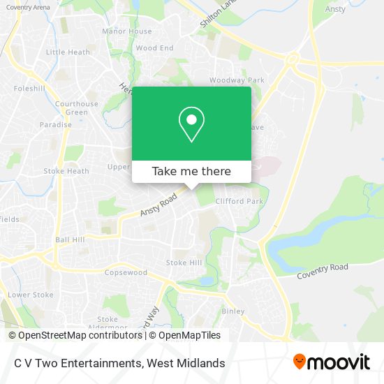 C V Two Entertainments map