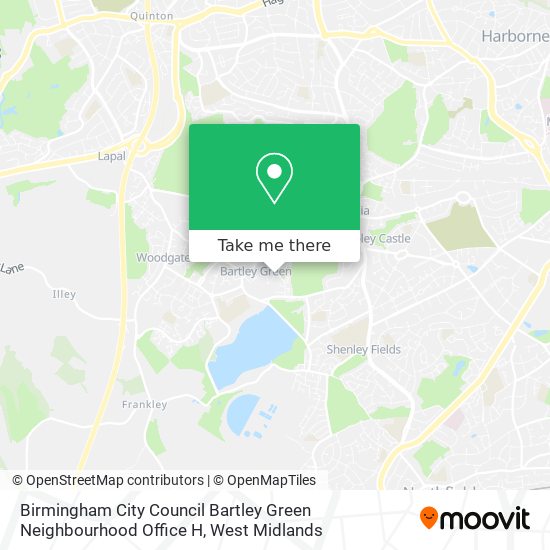 Birmingham City Council Bartley Green Neighbourhood Office H map