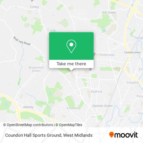 Coundon Hall Sports Ground map
