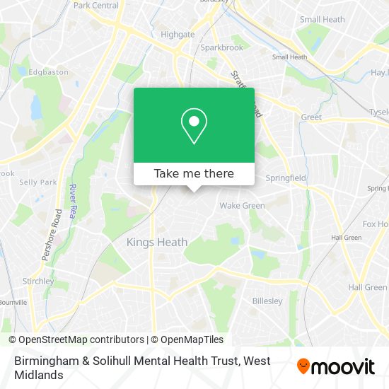 Birmingham & Solihull Mental Health Trust map
