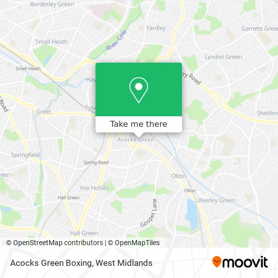 Acocks Green Boxing map