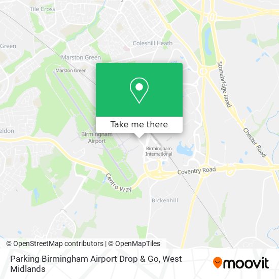 Parking Birmingham Airport Drop & Go map