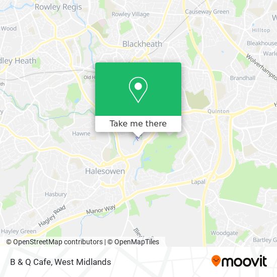 B & Q Cafe map