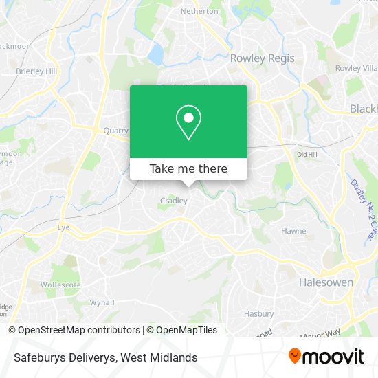 Safeburys Deliverys map