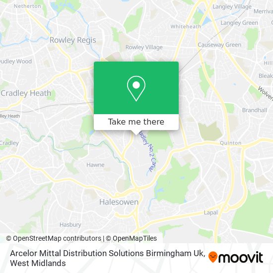 Arcelor Mittal Distribution Solutions Birmingham Uk map