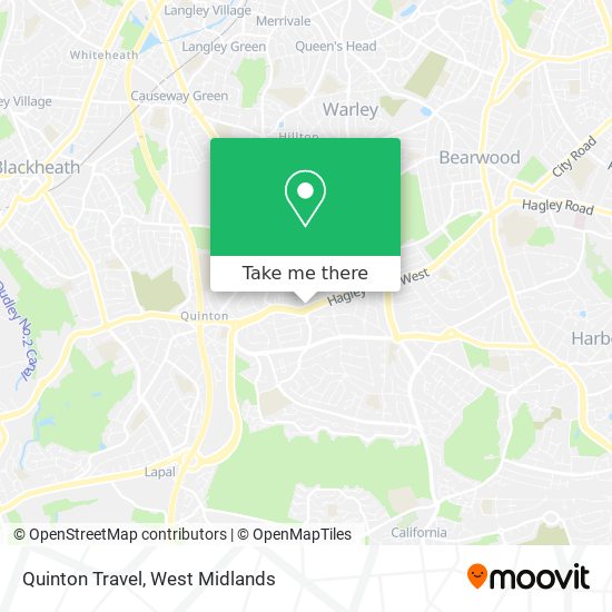 Quinton Travel map