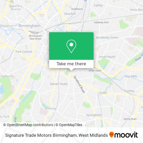 Signature Trade Motors Birmingham map