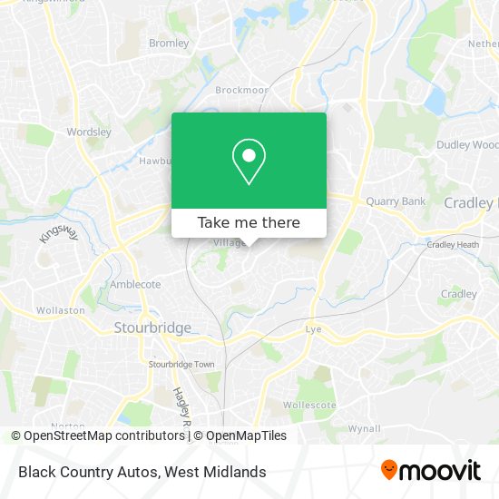 Black Country Autos map