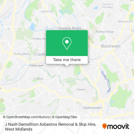 J Nash Demolition Asbestos Removal & Skip Hire map