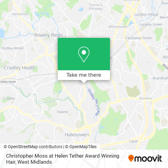 Christopher Moss at Helen Tether Award Winning Hair map