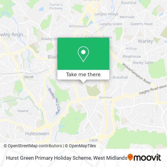 Hurst Green Primary Holiday Scheme map
