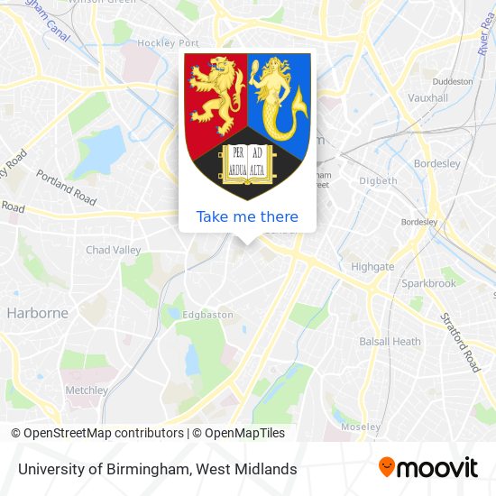 University of Birmingham map