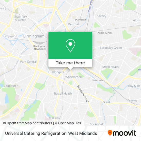 Universal Catering Refrigeration map