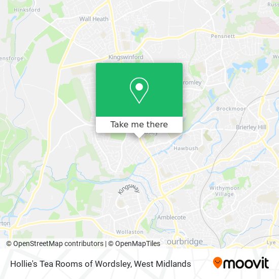 Hollie's Tea Rooms of Wordsley map