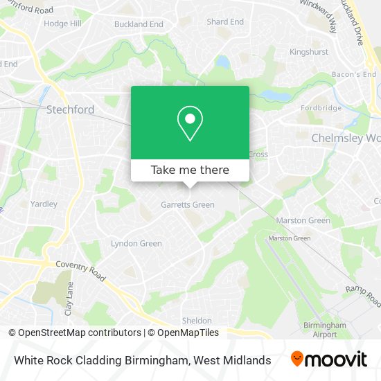 White Rock Cladding Birmingham map