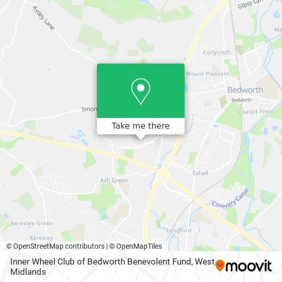 Inner Wheel Club of Bedworth Benevolent Fund map