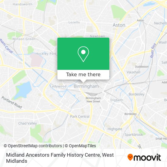 Midland Ancestors Family History Centre map