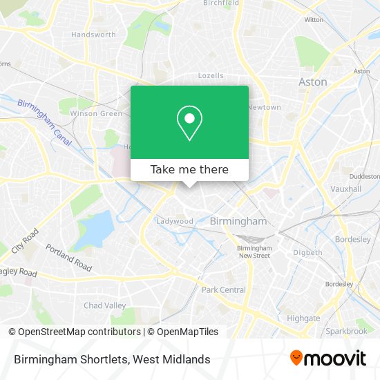 Birmingham Shortlets map