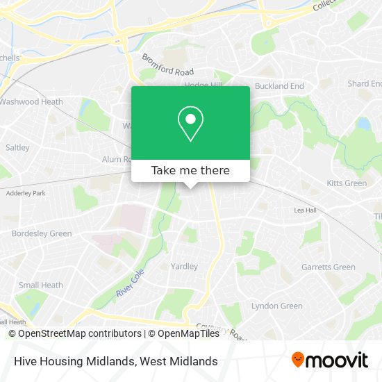Hive Housing Midlands map