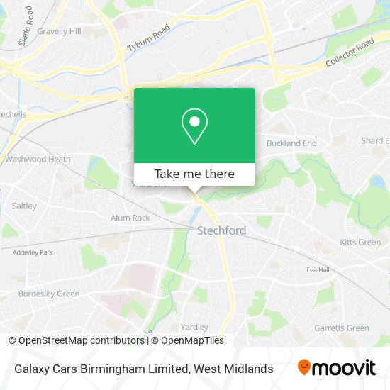 Galaxy Cars Birmingham Limited map