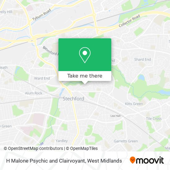 H Malone Psychic and Clairvoyant map