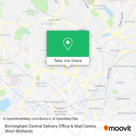 Birmingham Central Delivery Office & Mail Centre map