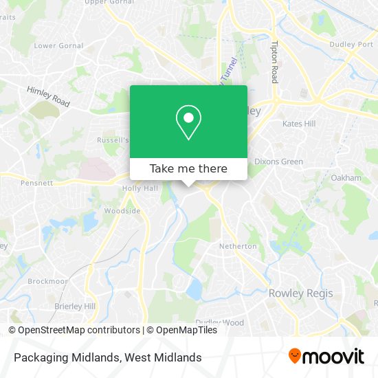 Packaging Midlands map