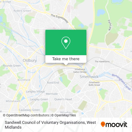 Sandwell Council of Voluntary Organisations map