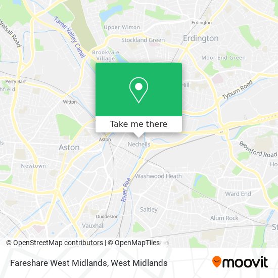 Fareshare West Midlands map