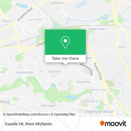 Gazelle Uk map
