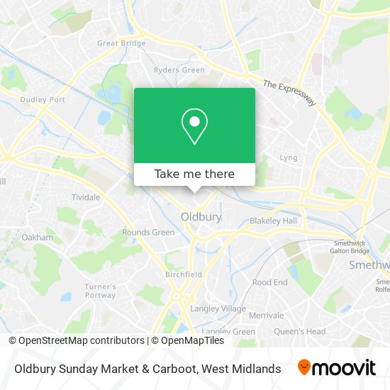 Oldbury Sunday Market & Carboot map