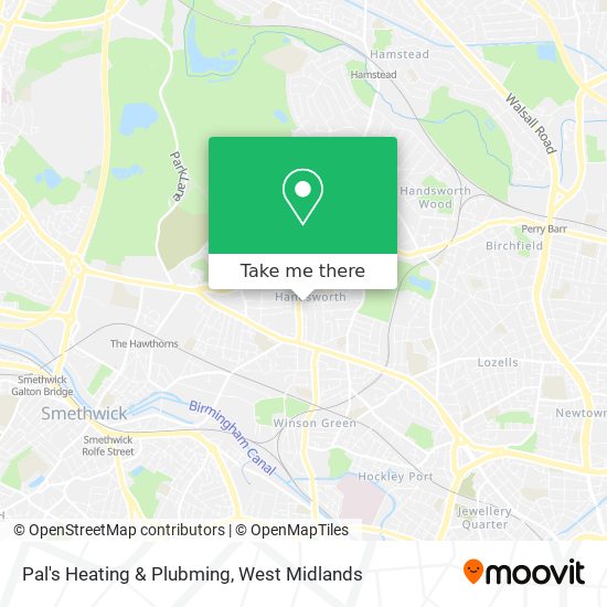 Pal's Heating & Plubming map