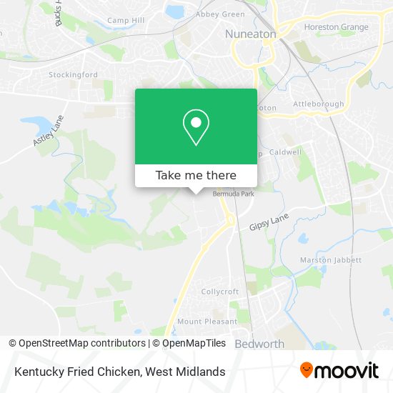 Kentucky Fried Chicken map