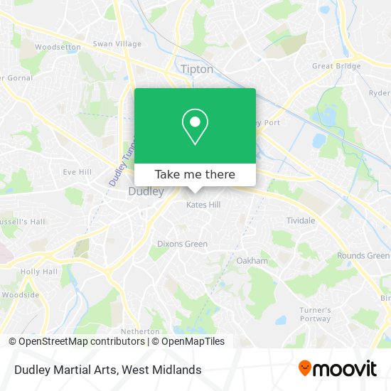 Dudley Martial Arts map