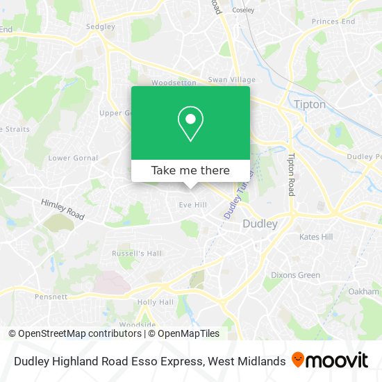 Dudley Highland Road Esso Express map