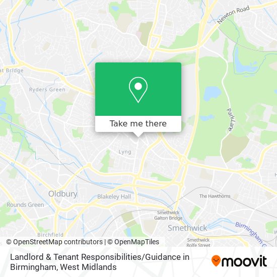 Landlord & Tenant Responsibilities / Guidance in Birmingham map