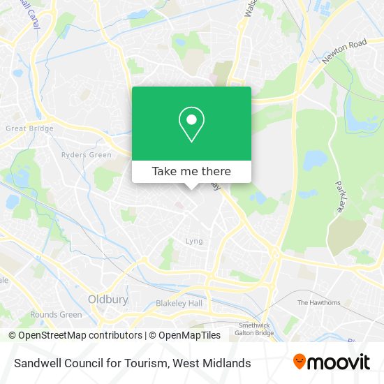 Sandwell Council for Tourism map