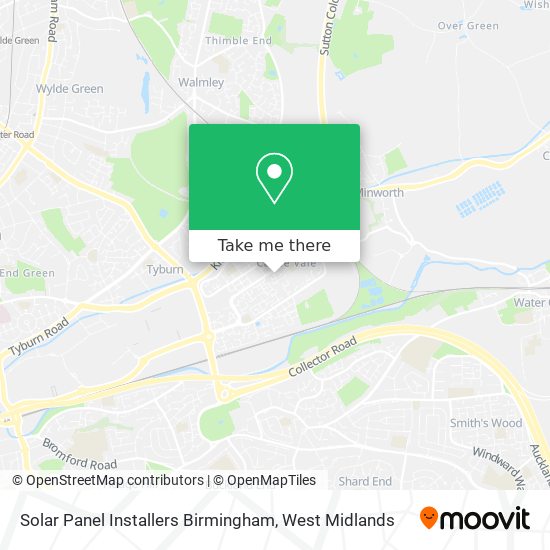 Solar Panel Installers Birmingham map