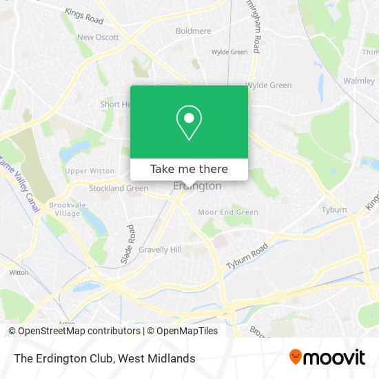 The Erdington Club map