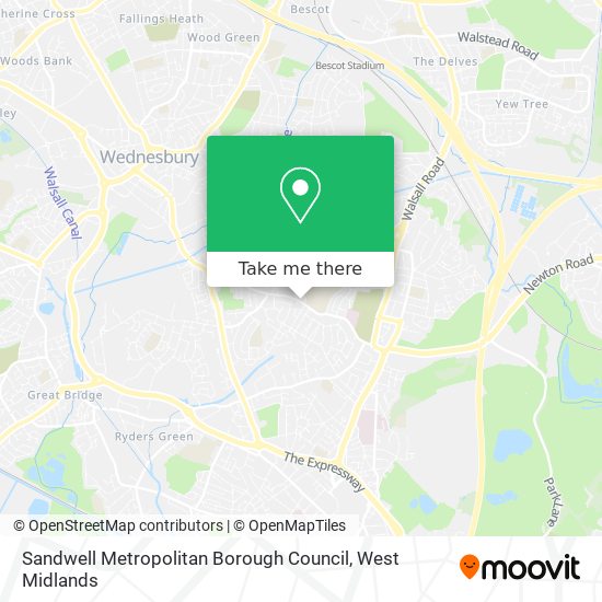 Sandwell Metropolitan Borough Council map