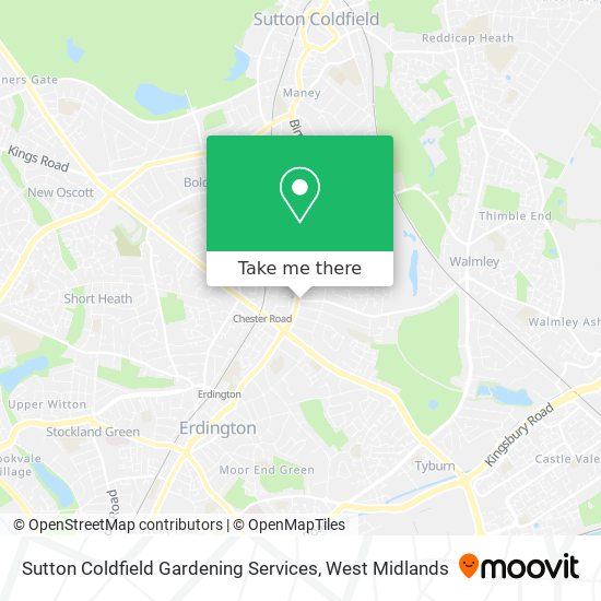 Sutton Coldfield Gardening Services map