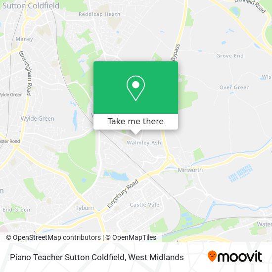 Piano Teacher Sutton Coldfield map