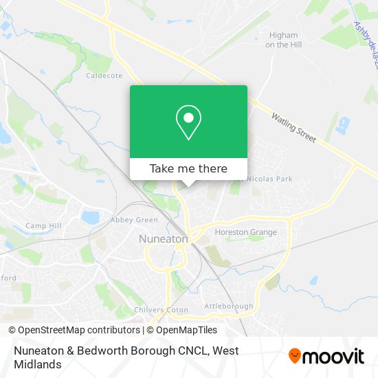 Nuneaton & Bedworth Borough CNCL map