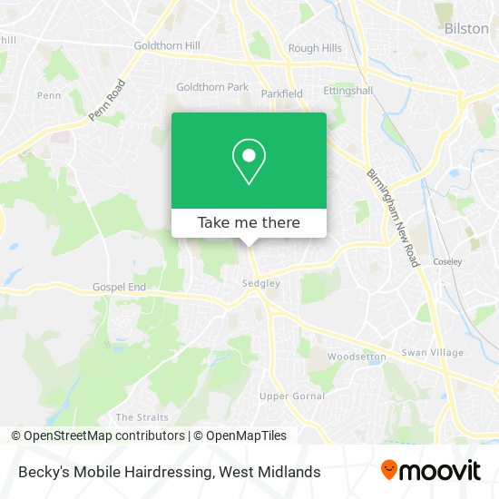Becky's Mobile Hairdressing map